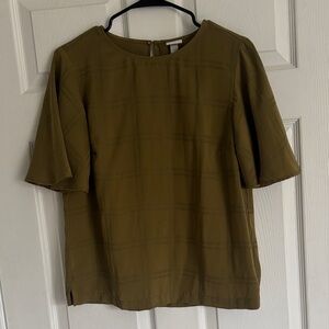 a new day Olive Short Flutter Sleeve Blouse